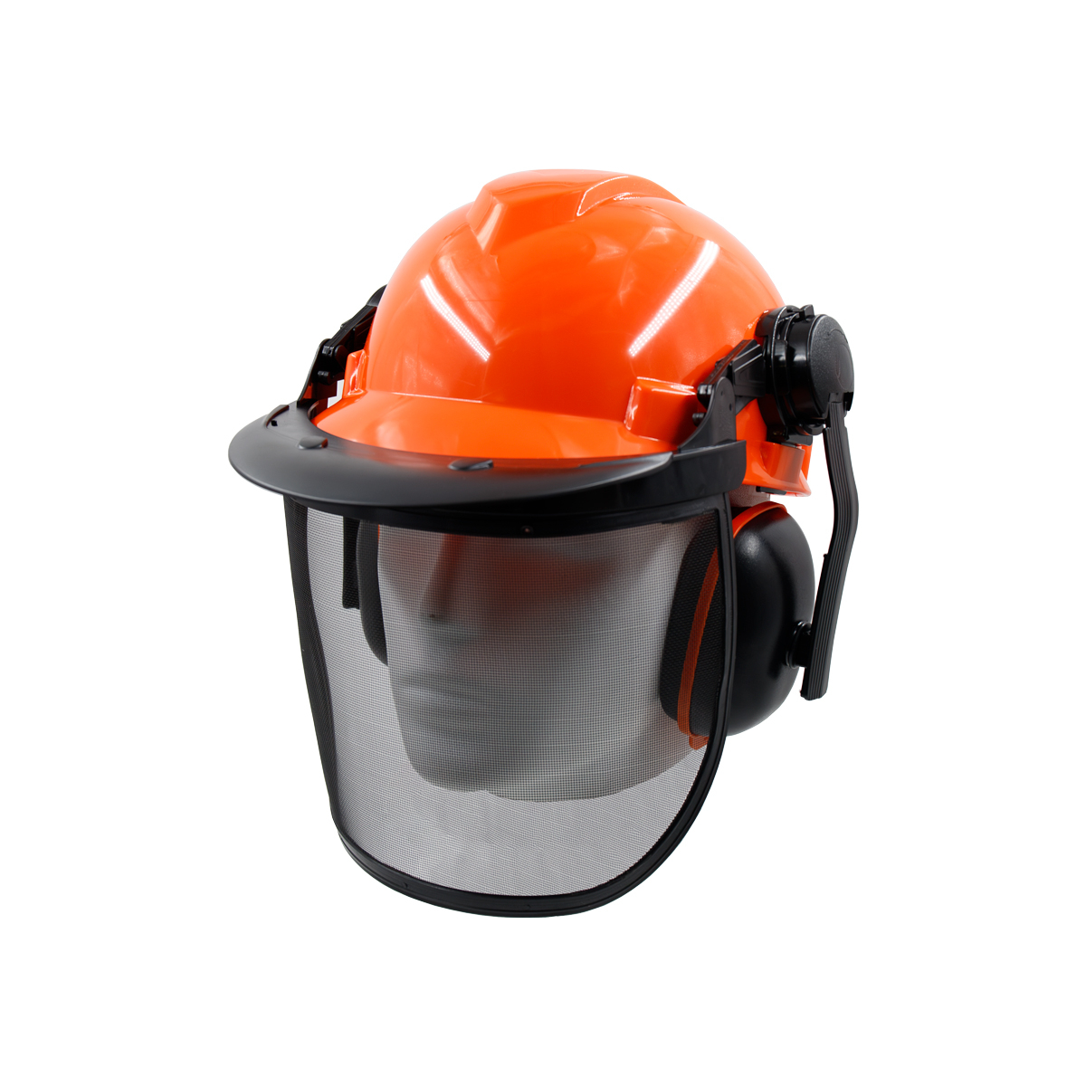 SGS Protective Helmet for Landscapers with Ear Defenders and Face Shield